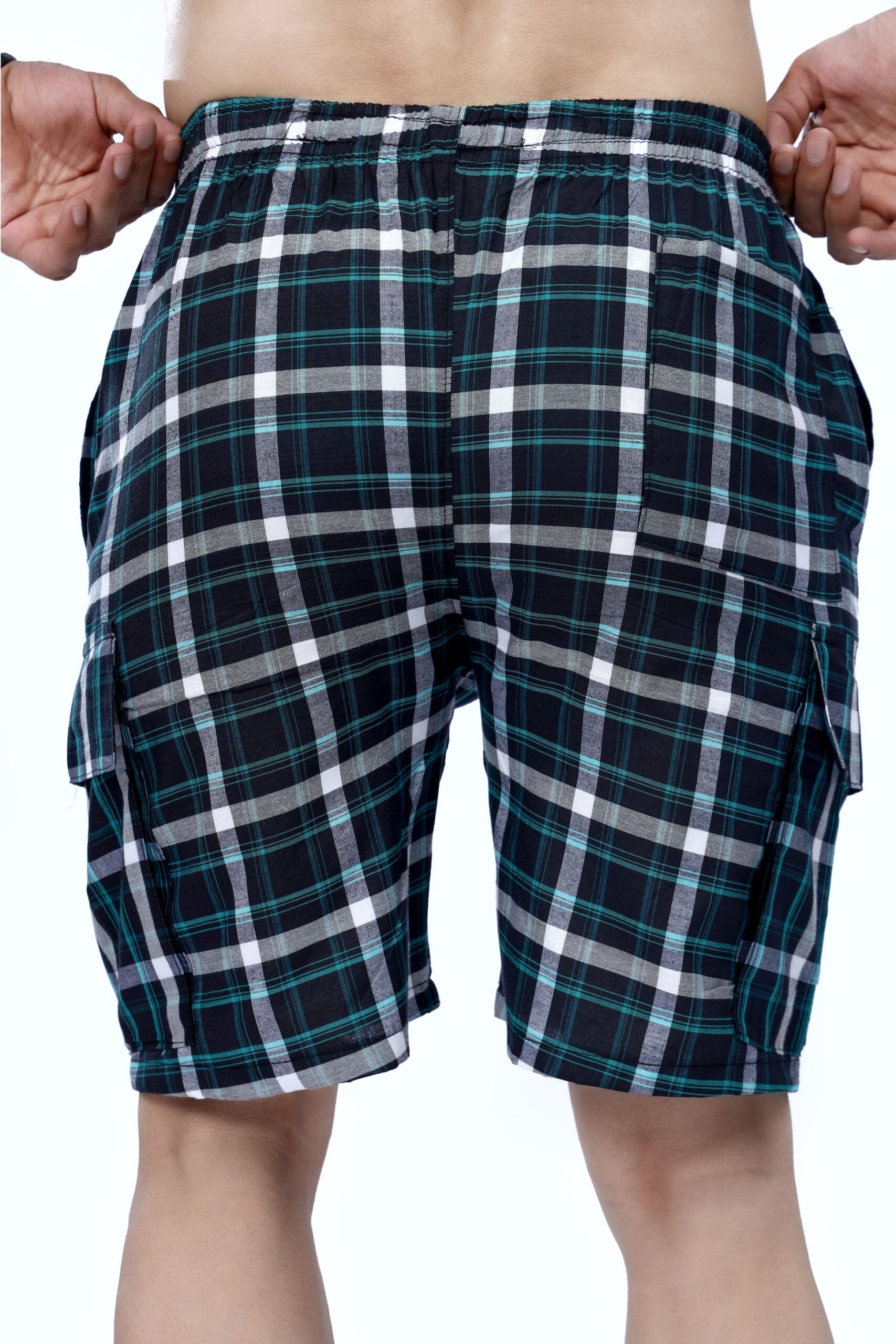 GREEN CHECKERED SHORT