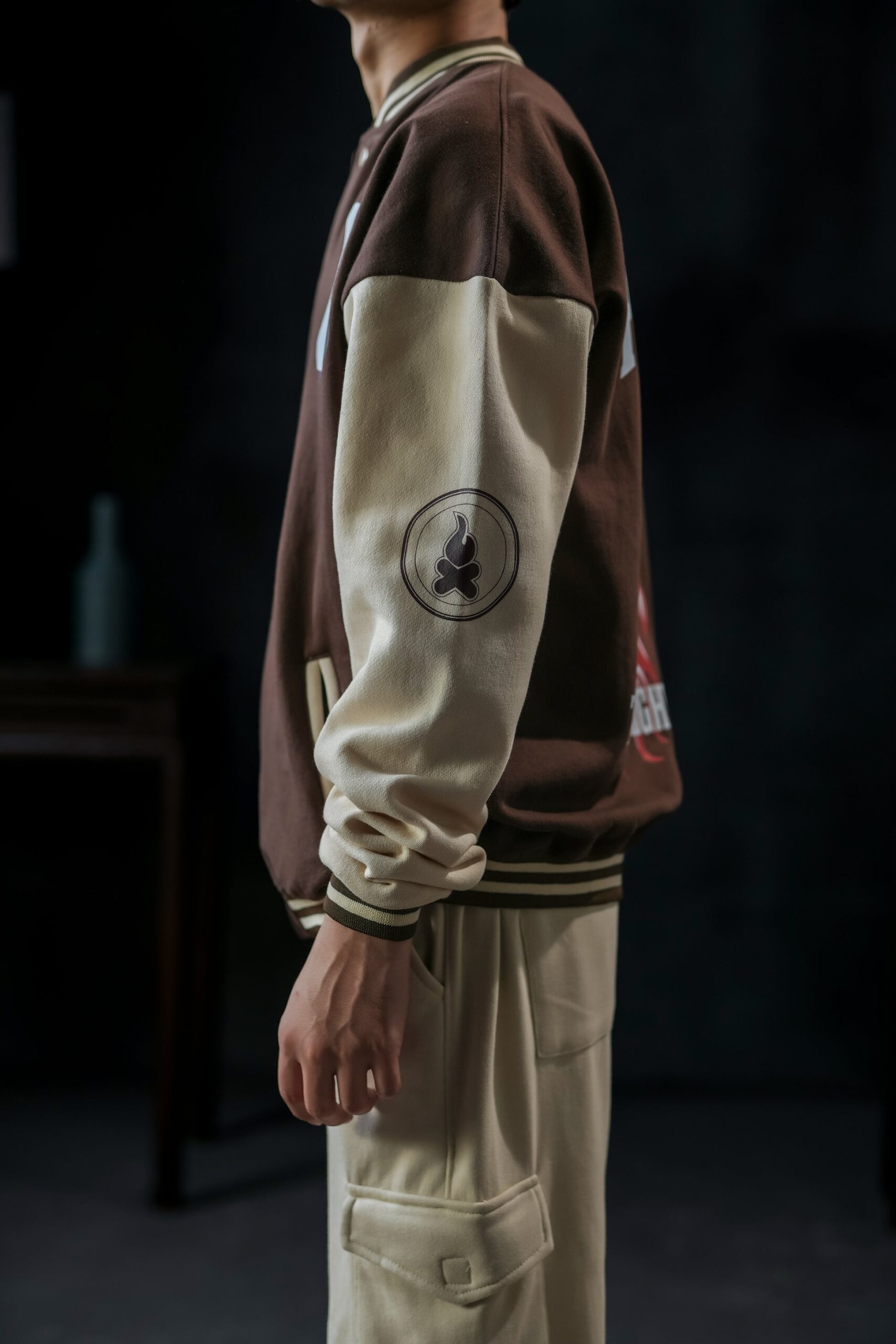 Premium Heritage Patchwork Brown Varsity Jacket