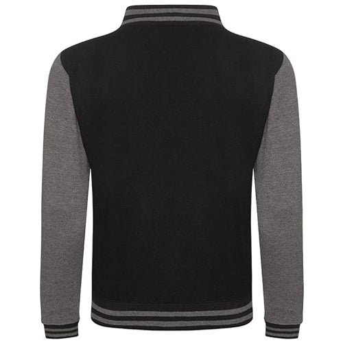 KOTN Classic Black & Grey Letterman Varsity Jacket