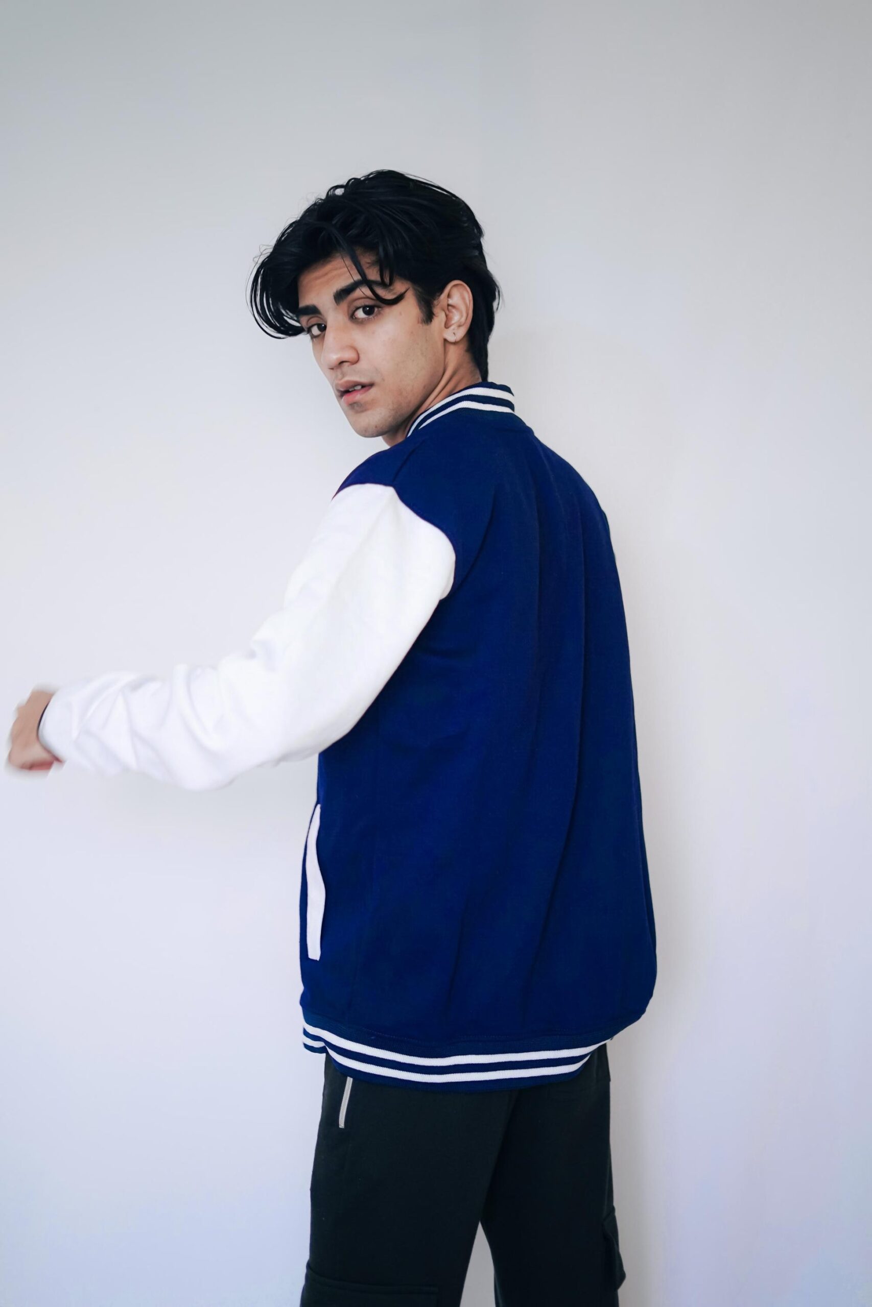 KOTN Classic Royal Blue Letterman Varsity Jacket