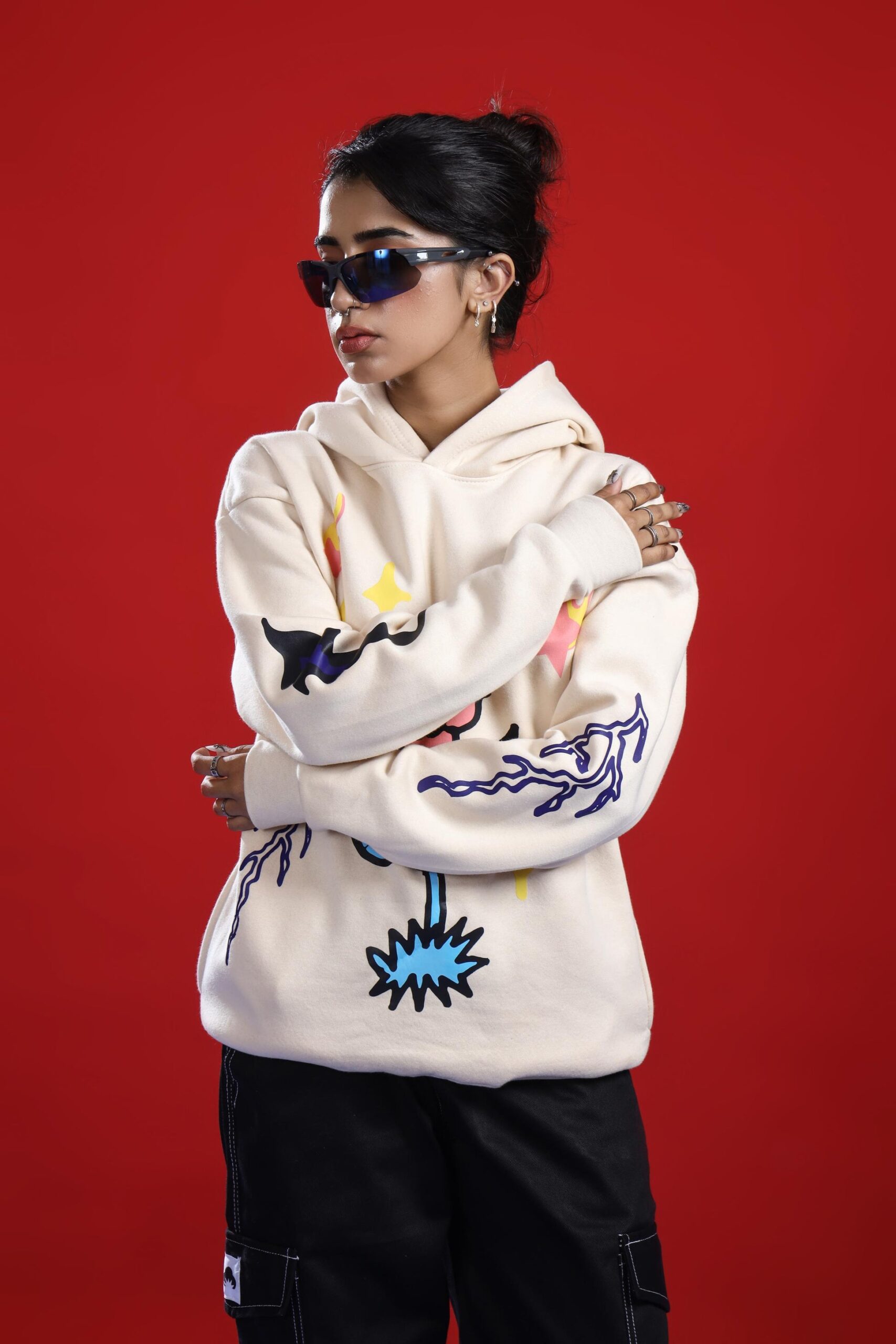 FLOWER OVERSIZED HOODIE