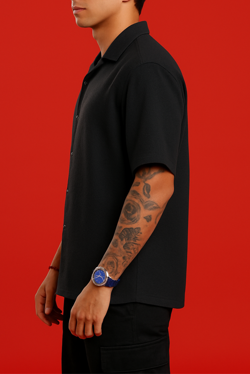 ECLIPSE BLACK OVERSIZED SHIRT