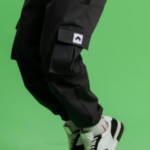 KOTN Technical Multi-Pocket Utility Cargo Pants – Onyx Black
