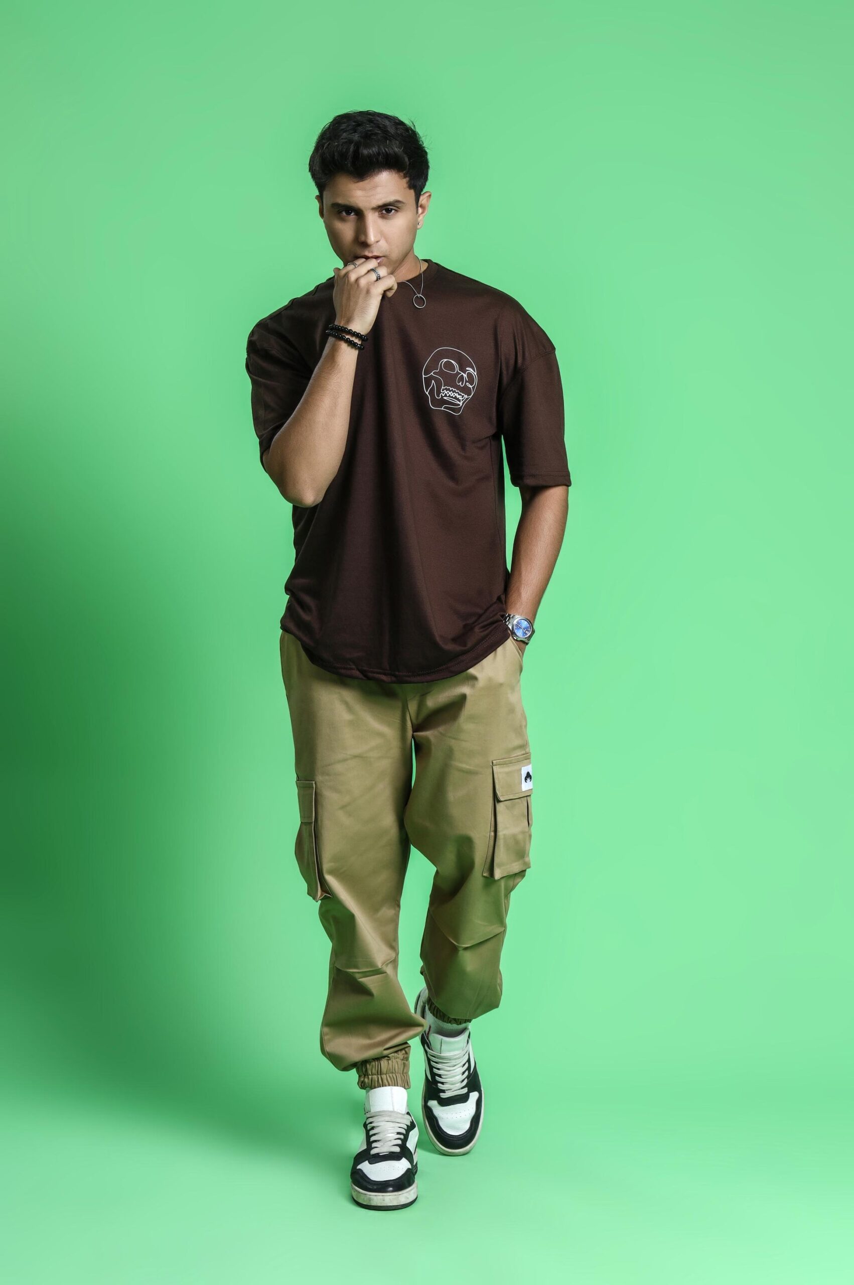 SKULL FACE OVERSIZED T-SHIRT