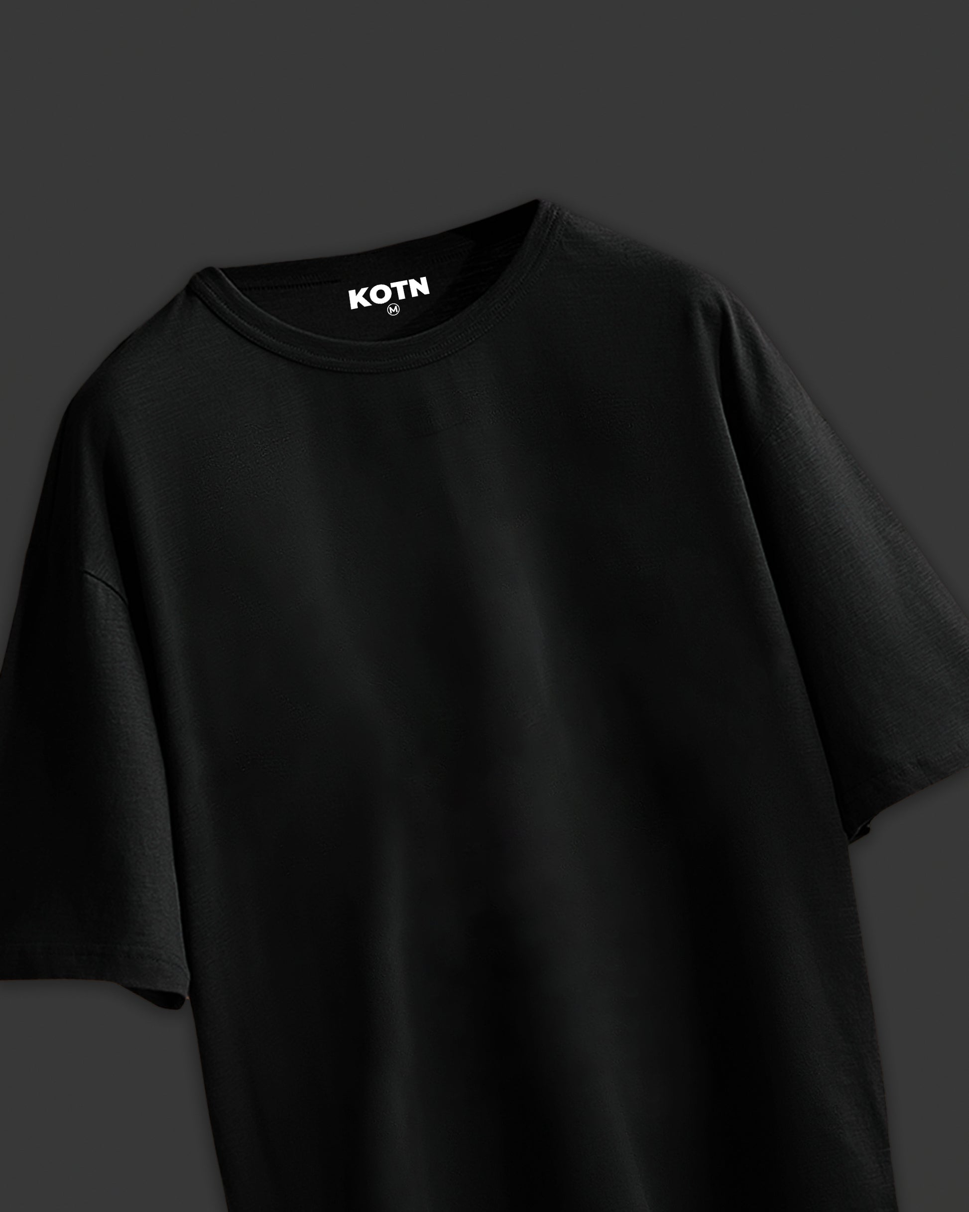 BLACK OVERSIZED BASIC T-SHIRT Hover