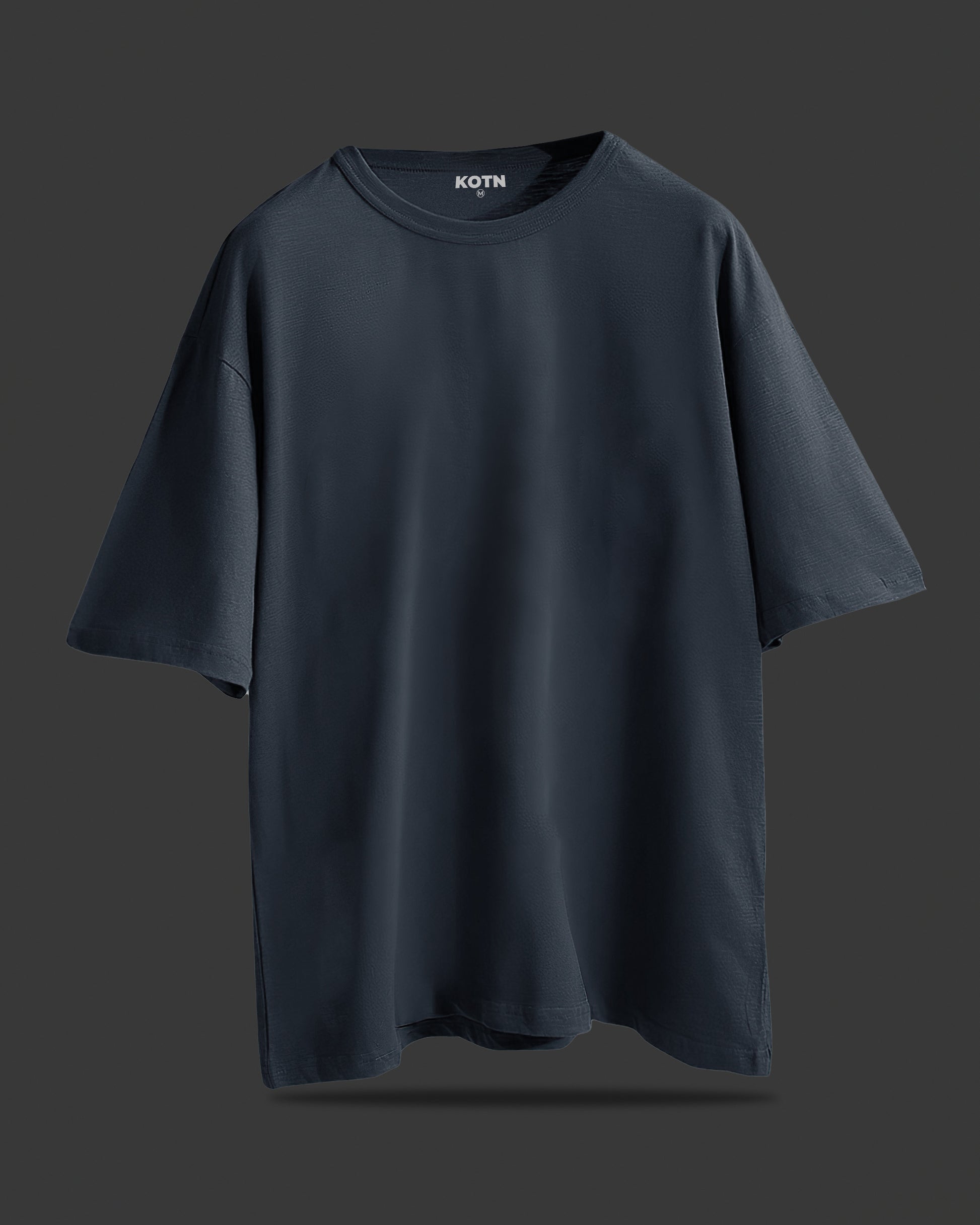 STEEL GRAY OVERSIZED BASIC T-SHIRT Hover