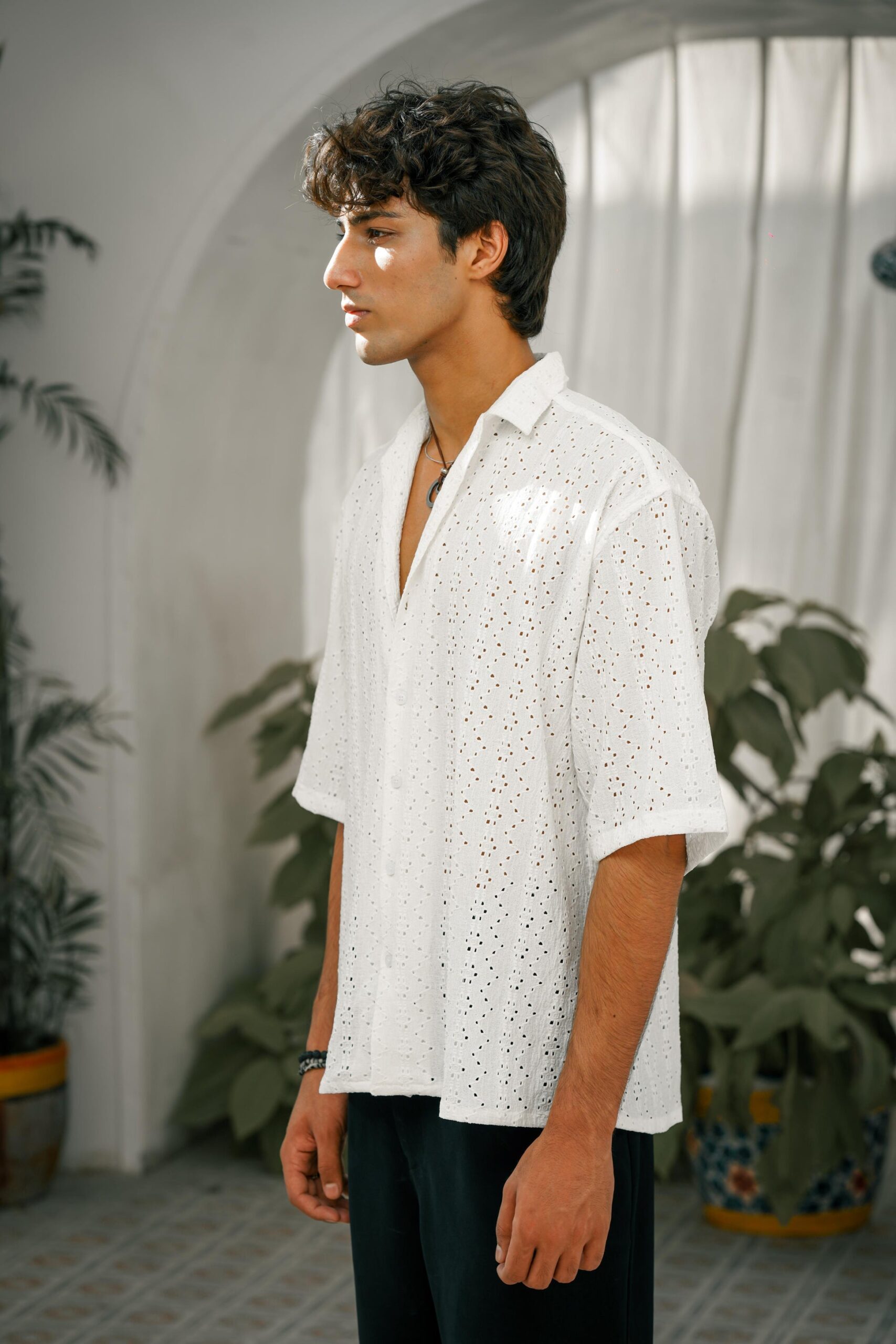 EDEN WHITE OVERSIZED SHIRT Hover