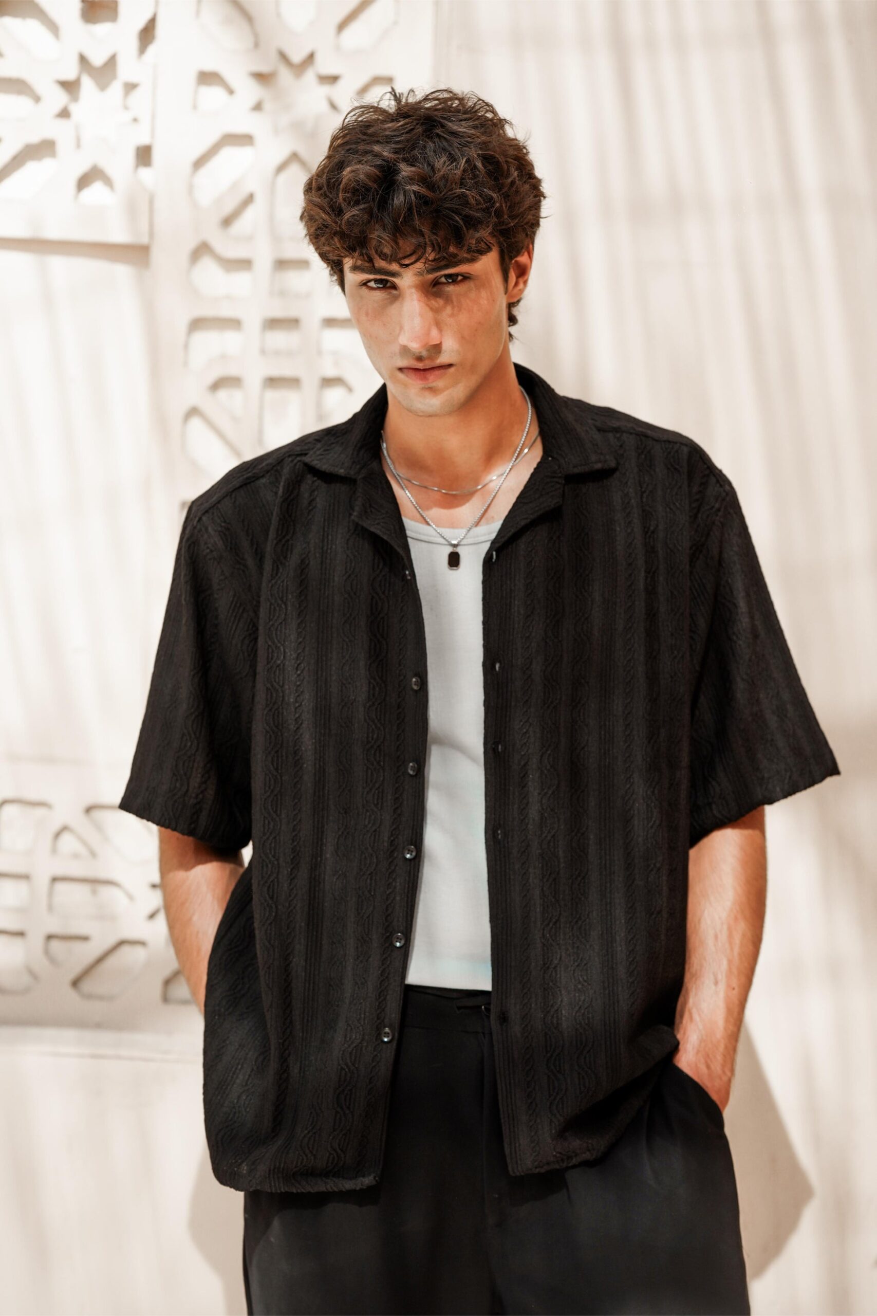 VANTA BLACK OVERSIZED SHIRT Hover