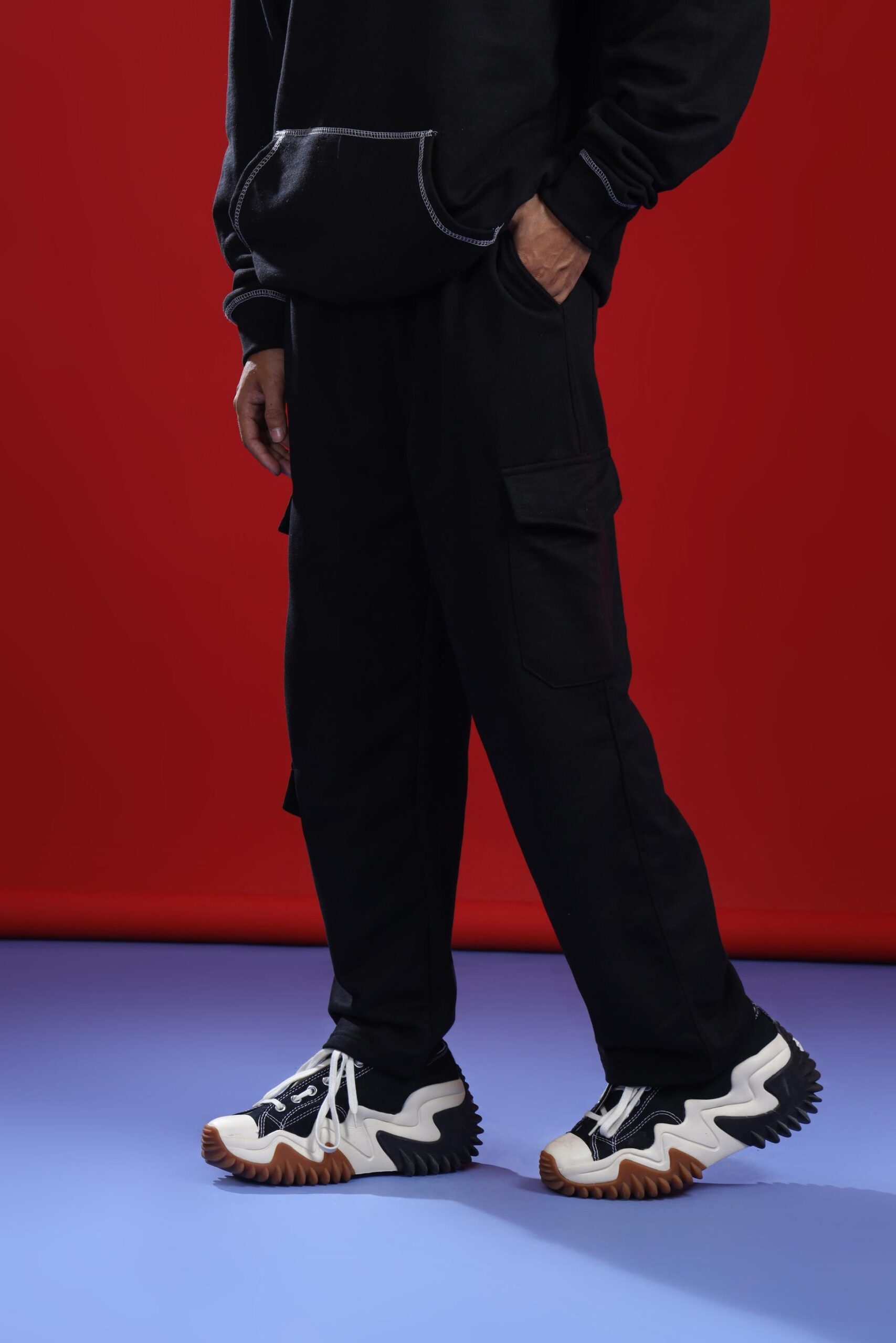 BLACK CARGO TROUSER Hover