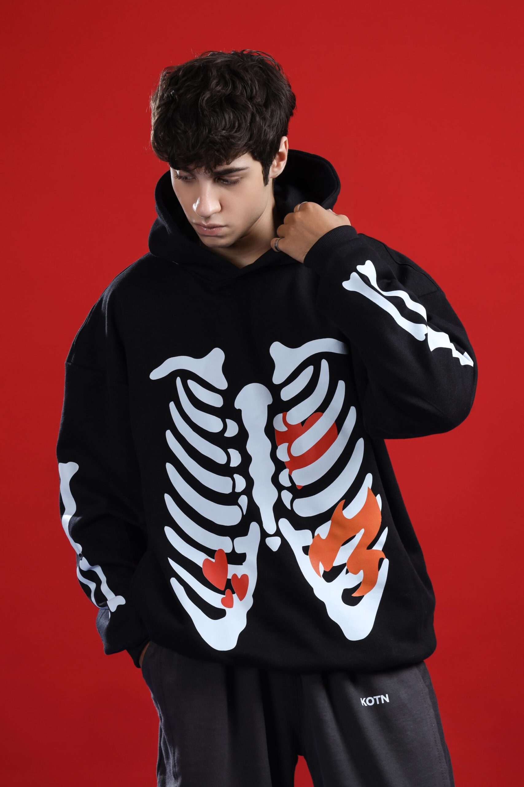 SKELETON OVERSIZED HOODIE Hover