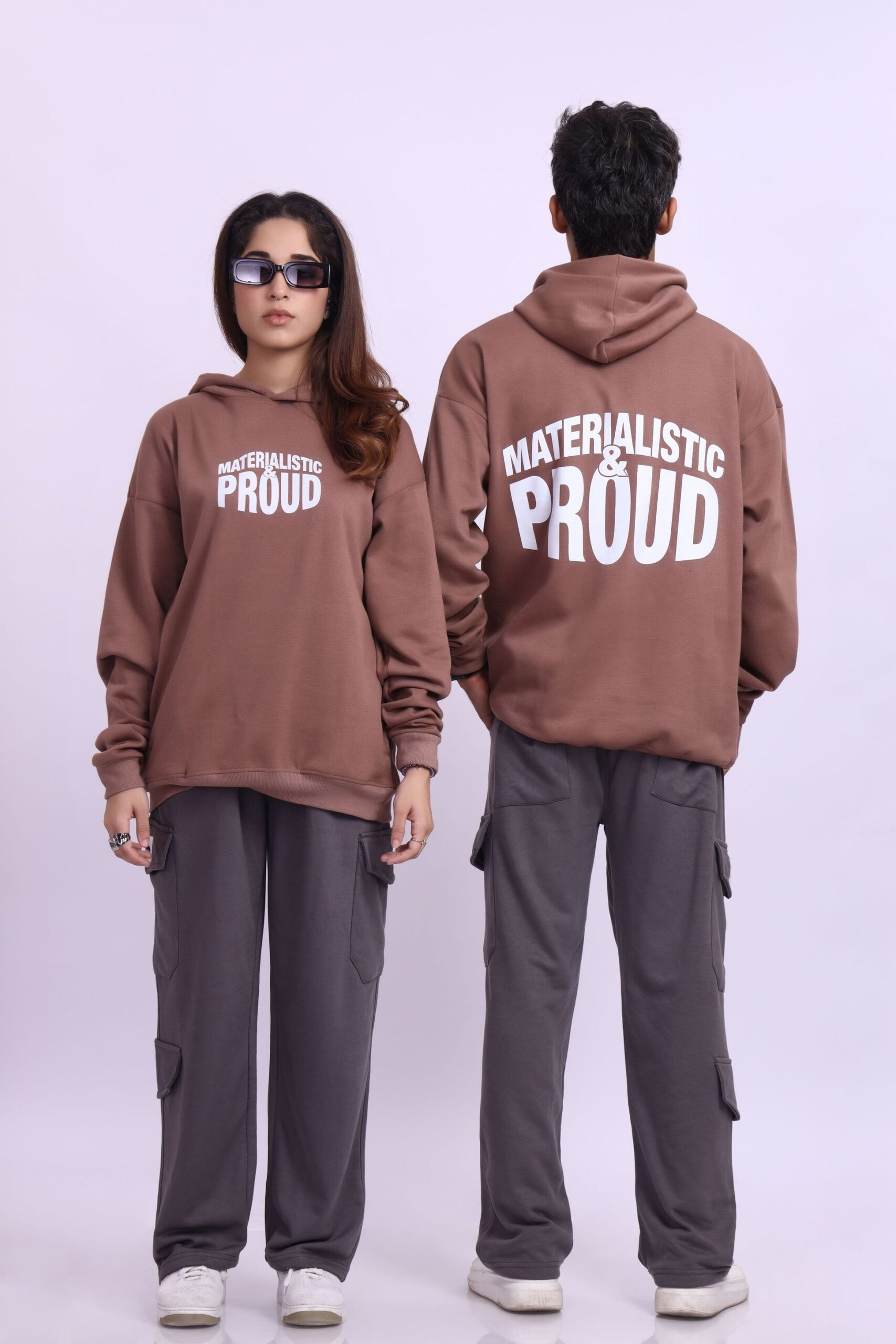 MATERIALISTIC & PROUD OVERSIZED HOODIE Hover