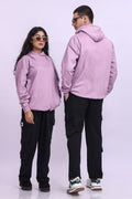 PURPLE OVERSIZED BASIC HOODIE Hover