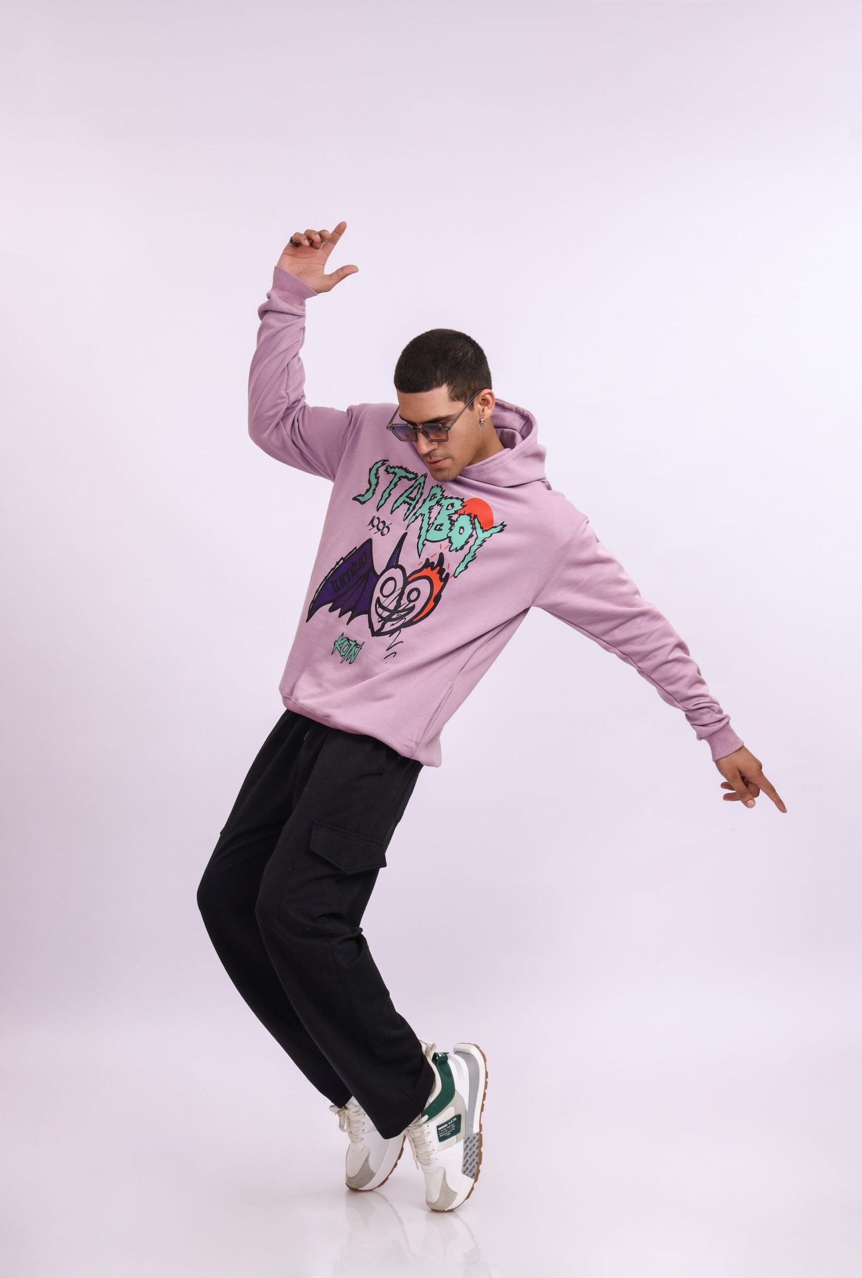 STARBOY PURPLE OVERSIZED HOODIE Hover
