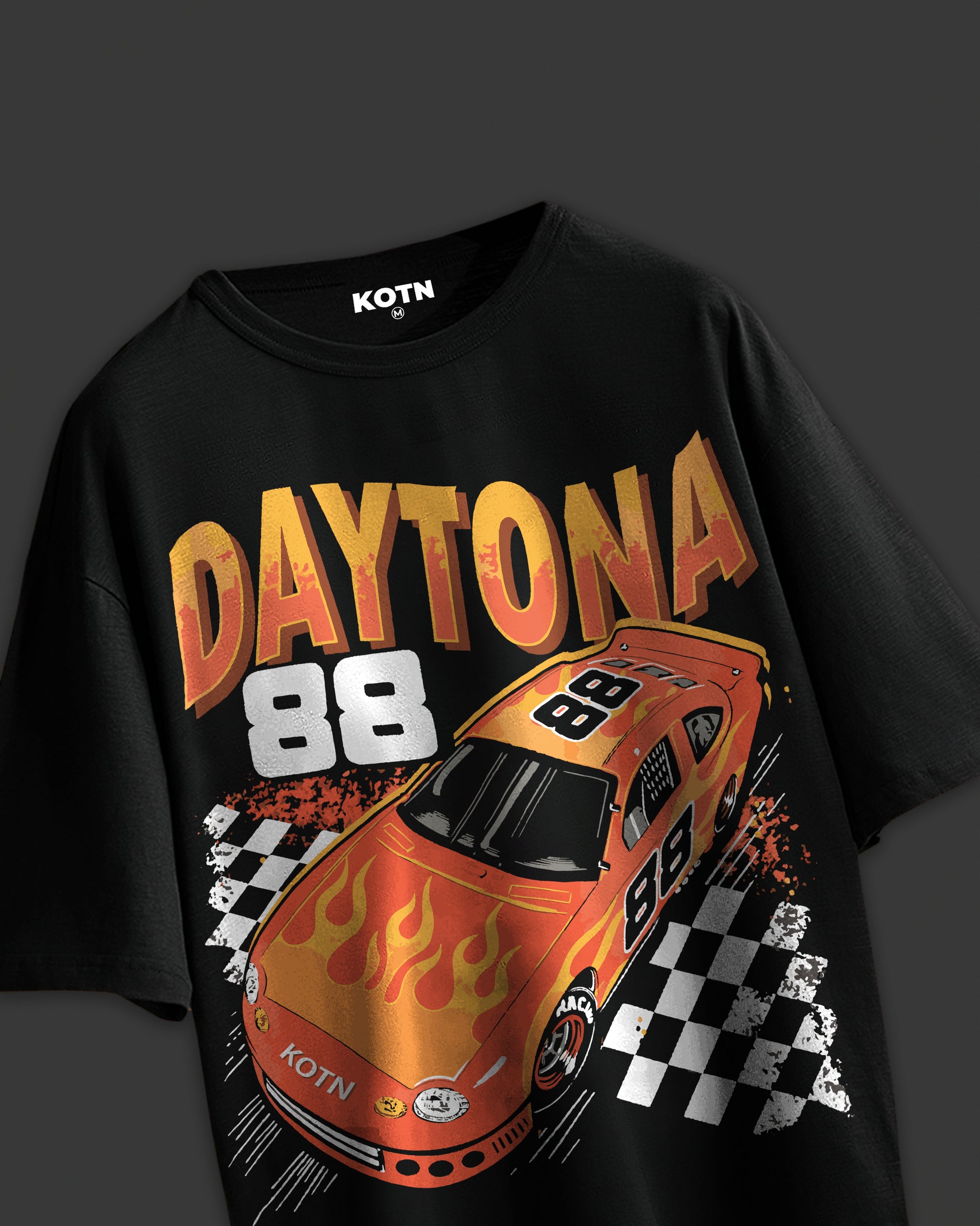 DAYTONA BLACK OVERSIZE TEE Hover