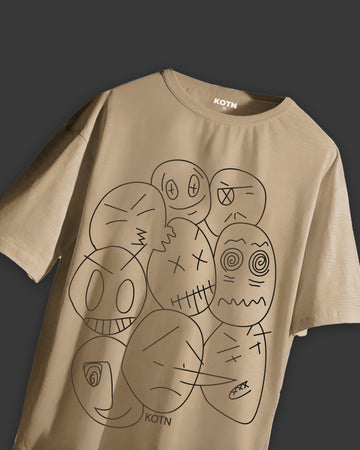 FACES BEIGE OVERSIZE TEE Hover